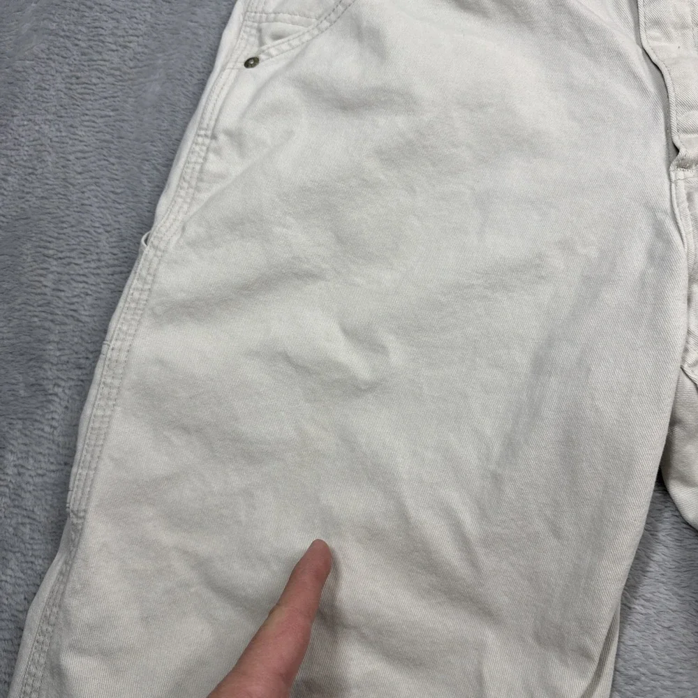 Vintage Lee Dungaree Carpenter Pants 34x29 Beige Workwear Baggy Skater USA